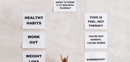 Motivational quotes promoting healthy living, fitness, and wellness habits.
