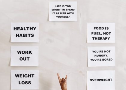 Motivational quotes promoting healthy living, fitness, and wellness habits.
